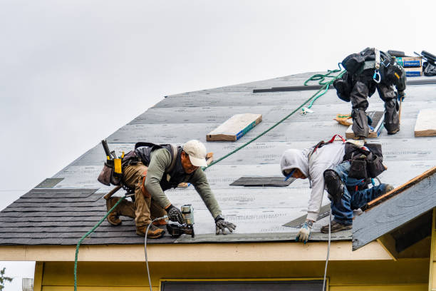 Professional Storm Damage Roof Repair technician working in Tariffville, CT